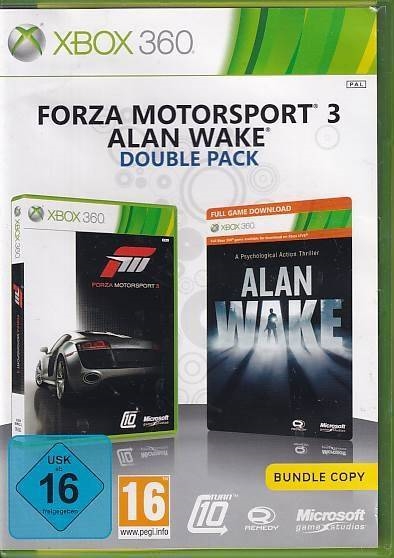 Forza Motorsport 3 and Alan wake - XBOX 360 (Bundle pack) (B Grade) (Genbrug)